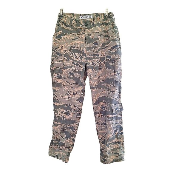 Military US Air Force Pants Men's 34R Combat Camo Utility Cargo Trouser Fatigues - Picture 2 of 14